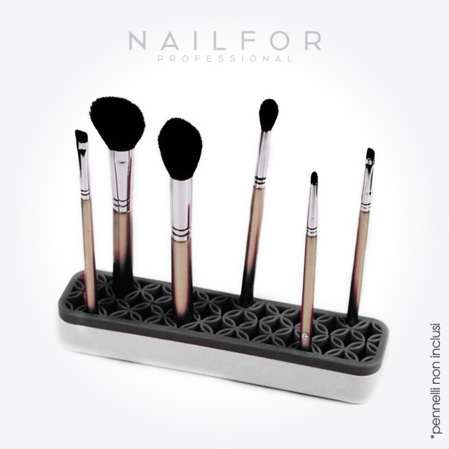 PORTE-BROSSE EN SILICONE NOIR