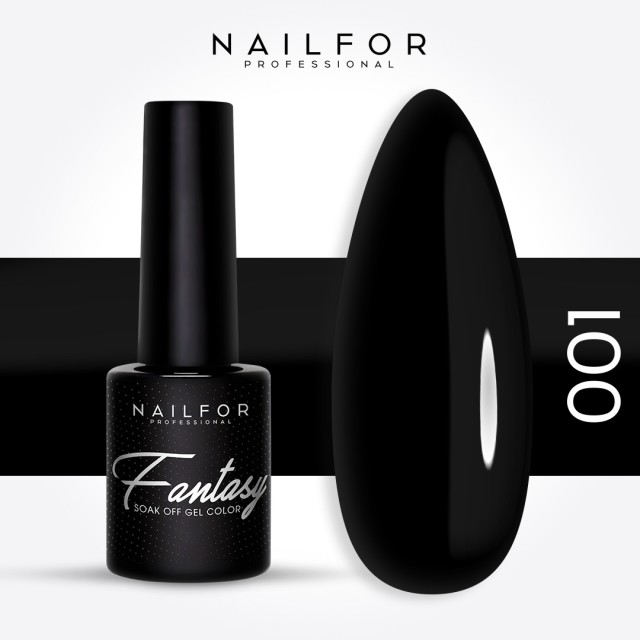 Semipermanente smalto colore per unghie: FANTASY Smalto Gel Semipermanente - 001FAN Nero Nailfor 5,99 €