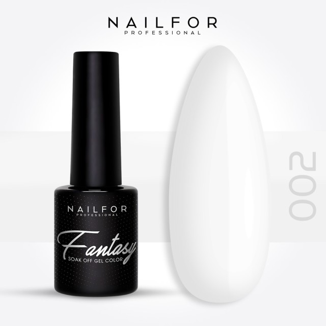 FANTASY semi-permanent gel nail polish - 002 pastel white fan