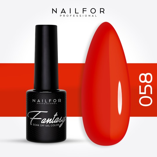 Semi-permanent nail polish color: Fantasy Semi-permanent Gel Polish - 058FAN fluo Nailfor €6.99