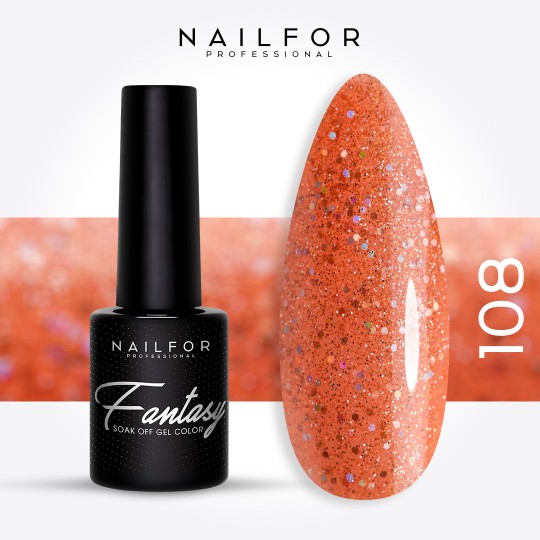 Semi-permanent nail polish color: Fantasy Semi-permanent Gel Polish - 108FAN Nailfor €6.99