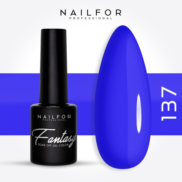 Semipermanente smalto colore per unghie: FANTASY Smalto Gel Semipermanente - 137FAN Cobalto Nailfor 6,99 €