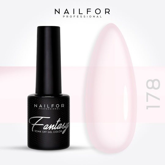 Semi-permanent nail polish color: Fantasy Semi-permanent Gel Polish - 178FAN milky Nailfor €6.99