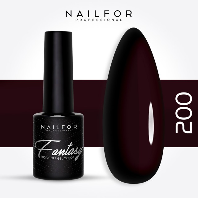 FANTASY semi-permanent gel nail polish - 200r Rouge Noir