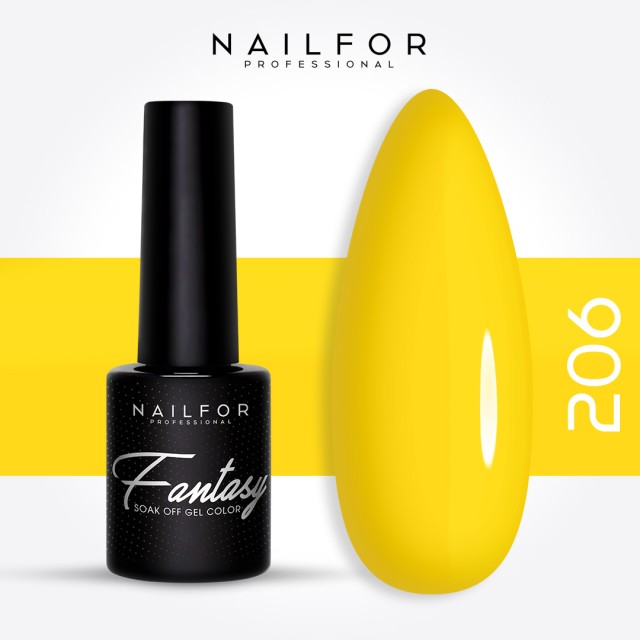 FANTASY semi-permanent gel nail polish - 206 yellow