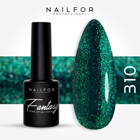 Semipermanente smalto colore per unghie: FANTASY Smalto Gel Semipermanente - 310 verde smeraldo glitter Nailfor 6,99 € Semipermanente smalto colore per unghie: FANTASY Smalto Gel Semipermanente - 310 verde smeraldo glitter Nailfor 6,99 €