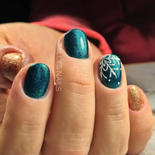 Semipermanente smalto colore per unghie: FANTASY Smalto Gel Semipermanente - 310 verde smeraldo glitter Nailfor 6,99 € 2