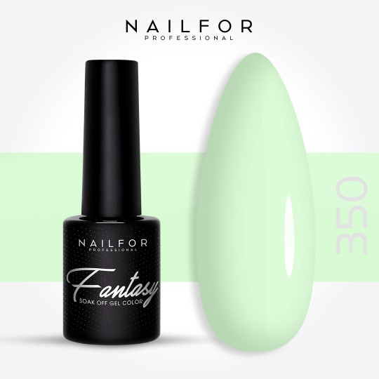 Semi-permanent nail polish color: Fantasy Semi-permanent Gel Polish - 350 milky mint green Nailfor €6.99