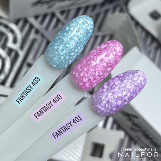 Semipermanente smalto colore per unghie: FANTASY Smalto Gel Semipermanente - 401 confetti Nailfor 7,99 € 2