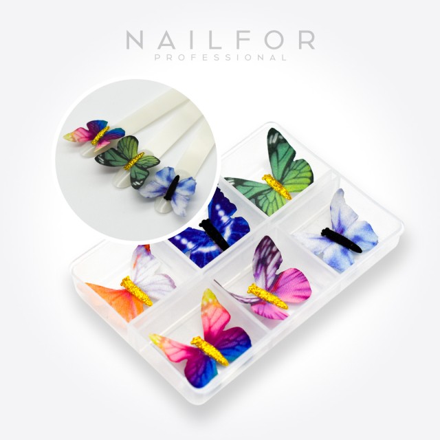 Decoración nail art reconstrucción de uñas MARIPOSAS Deco FM-001 Nailfor 6,99 €