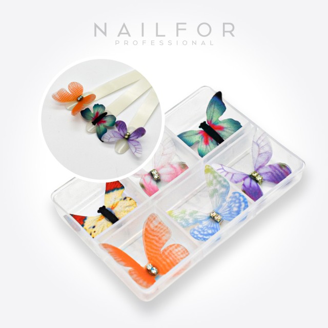 Decoración nail art reconstrucción de uñas MARIPOSAS Deco FM-003 Nailfor 6,99 €