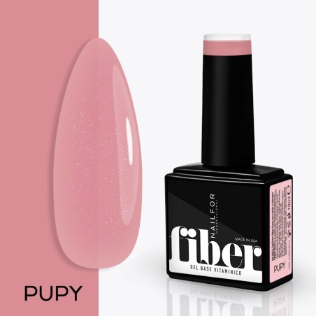 GEL SEMIPERMANENTE BASE DE FIBRA - PUPY con microglitter