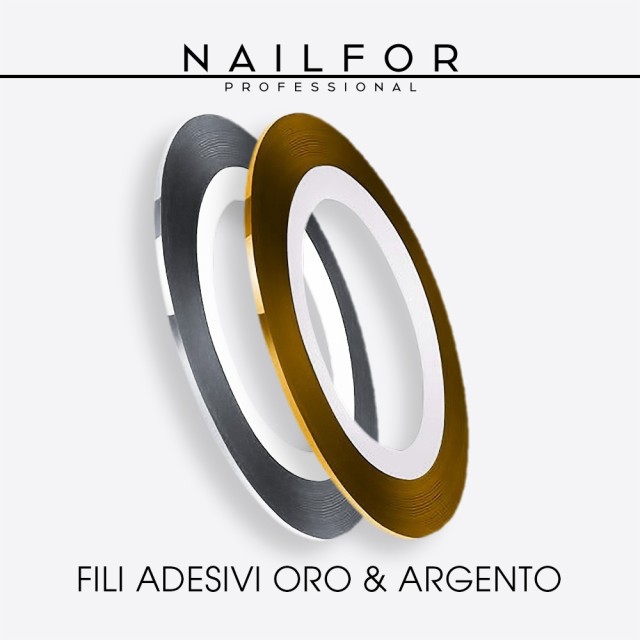 Fili Adesivi per Nail art - ORO E ARGENTO