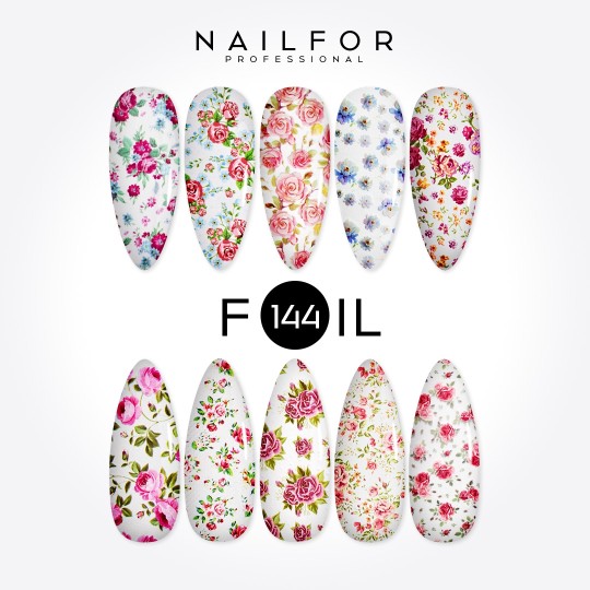 Decoración nail art , reconstrucción de uñas, Transfer Foil 144, Nailfor 8,99 €
