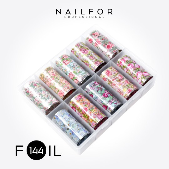 Decoración nail art , reconstrucción de uñas, Transfer Foil 144, Nailfor 8,99 € 2