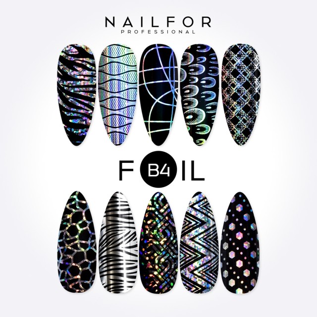 decorazione nail art ricostruzione unghie Foil Transfer B4 Nailfor 8,99 €