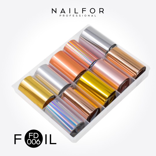 decorazione nail art ricostruzione unghie Foil Transfer FD006 Nailfor 8,99 € 2
