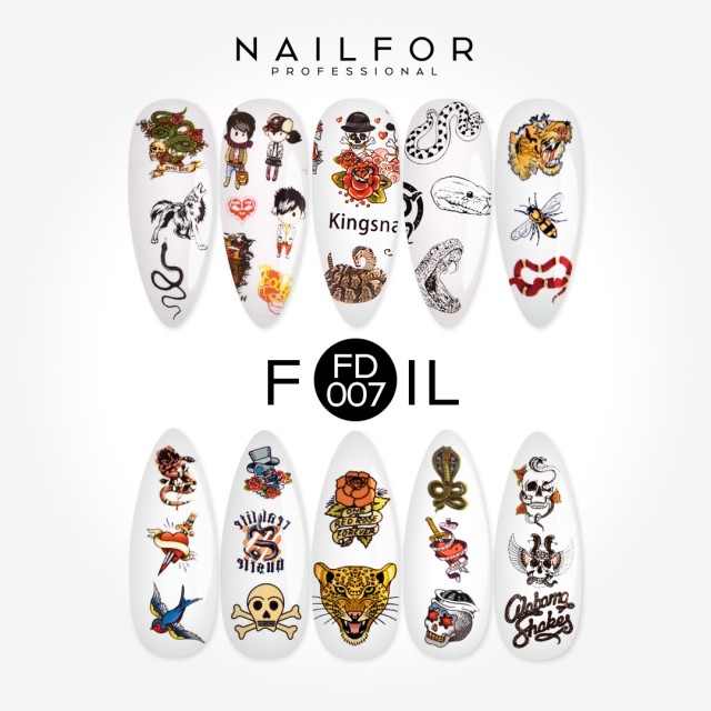 decorazione nail art ricostruzione unghie Foil Transfer FD007 Nailfor 8,99 €