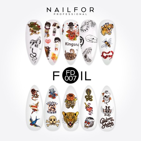 Decoración nail art , reconstrucción de uñas, Transfer Foil FD007 Nailfor 8,99 €