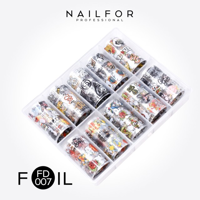 Decoración nail art , reconstrucción de uñas, Transfer Foil FD007 Nailfor 8,99 €