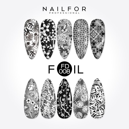 Decoración nail art , reconstrucción de uñas, Transfer Foil FD008 Nailfor 8,99 €