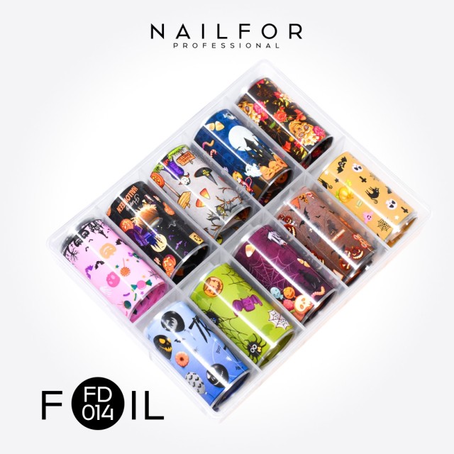 decorazione nail art ricostruzione unghie Foil Transfer Halloween FD014 Nailfor 8,99 €