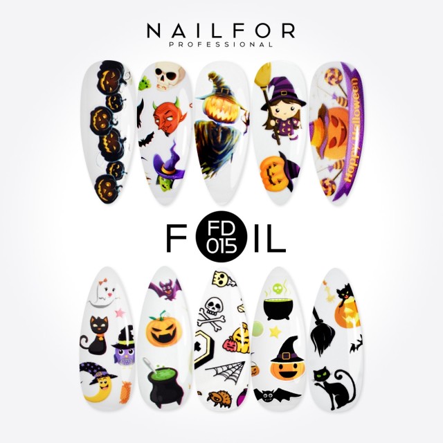 decorazione nail art ricostruzione unghie Foil Transfer Halloween FD015 Nailfor 8,99 €