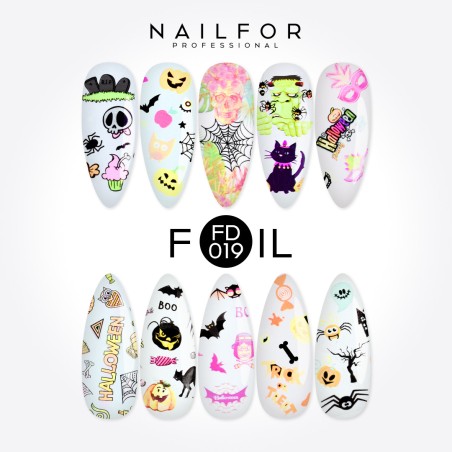 decorazione nail art ricostruzione unghie Foil Transfer Halloween FD019 Nailfor 8,99 €