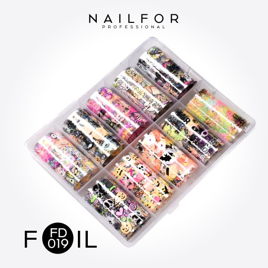 decorazione nail art ricostruzione unghie Foil Transfer Halloween FD019 Nailfor 8,99 € 2