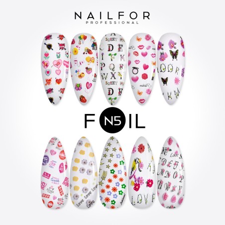 Decoración nail art , reconstrucción de uñas, Transfer Foil Love N5 Nailfor 8,99 €