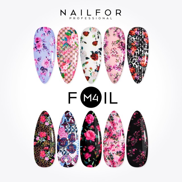 Decoración nail art , reconstrucción de uñas, Transfer Foil M4, Nailfor 8,99 €