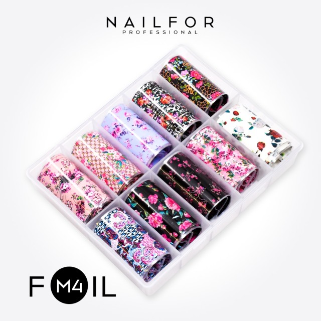 nail art decoration nail reconstruction Foil Transfer M4 Nailfor €8.99