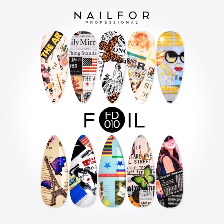 Décoration nail art reconstruction Foil Transfer Matt FD010 Nailfor 8,99 €