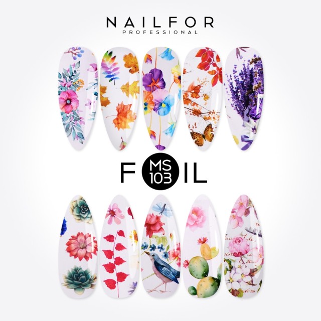 nail art decoration nail reconstruction Foil Transfer MS103 Nailfor €8.99