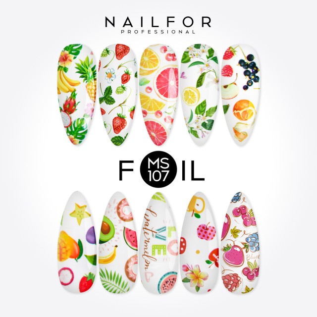 nail art decoration nail reconstruction Foil Transfer MS107 Nailfor €8.99