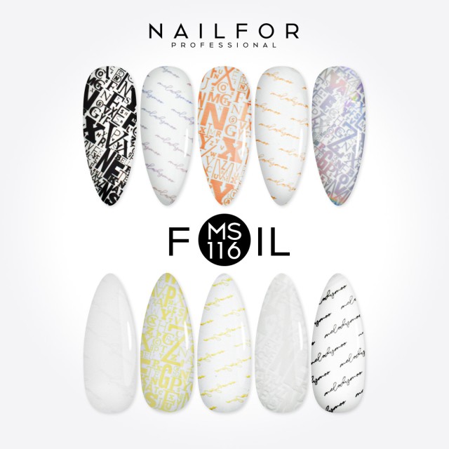 Decoración nail art , reconstrucción de uñas, Transfer Foil MS116 Nailfor 8,99 €
