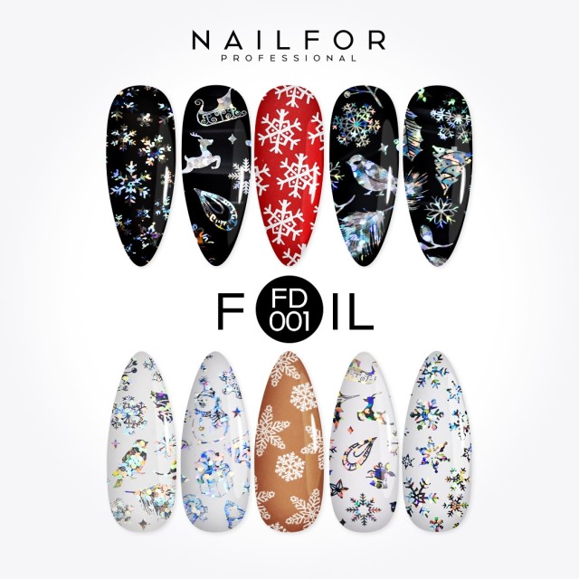 decorazione nail art ricostruzione unghie Foil Transfer Natale FD001 Nailfor 8,99 €