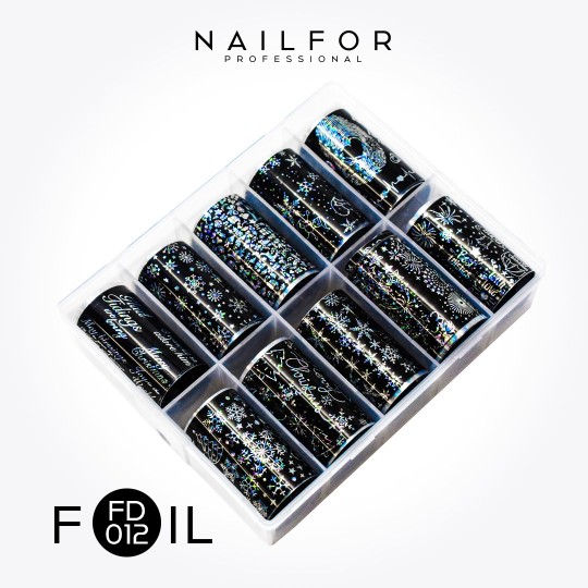 Decoración nail art , reconstrucción de uñas, Transfer Foil navideña FD002, Nailfor 8,99 € 2