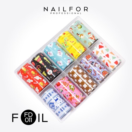decorazione nail art ricostruzione unghie Foil Transfer Natale FD011 Nailfor 8,99 €