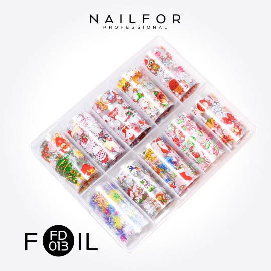nail art decoration nail reconstruction Foil Transfer Christmas FD013 Nailfor €8.99 2