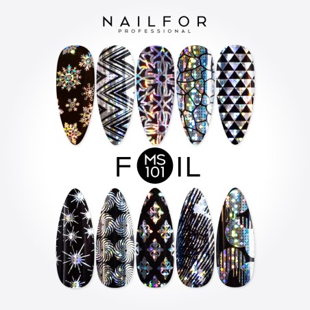 Décoration nail art reconstruction Foil Transfer Noël MS101 Nailfor 8,99 €