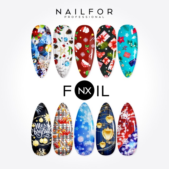 decorazione nail art ricostruzione unghie Foil Transfer Natale NX Nailfor 8,99 €