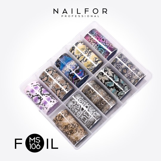 decorazione nail art ricostruzione unghie Foil Transfer Snake MS106 Nailfor 8,99 € 2