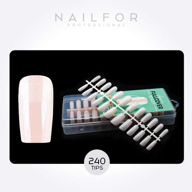 Tips Ready Fullcover EN Gel Square Natural