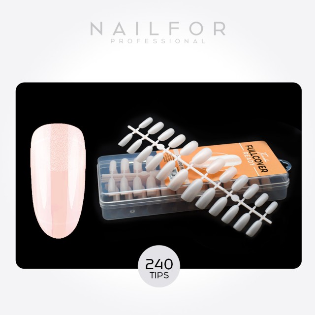 Tips Ready Fullcover EN Gel REDONDO Natural