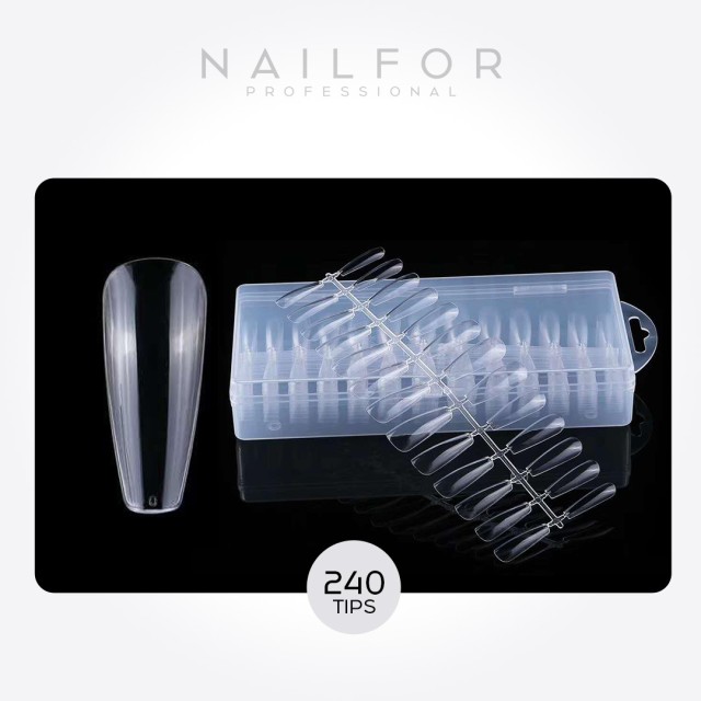 Tips Gel DE BAILARINA DE COBERTURA Fullcover - TRANSPARENTES