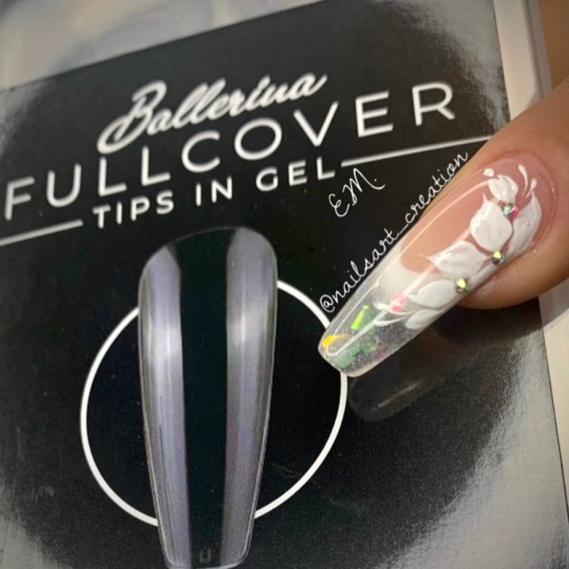 FULLCOVER TIPS IN GEL BALLERINA - TRASPARENTI