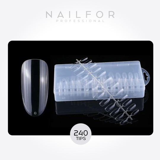 FULLCOVER READY TIPS  DANS GEL ROND - TRANSPARENT