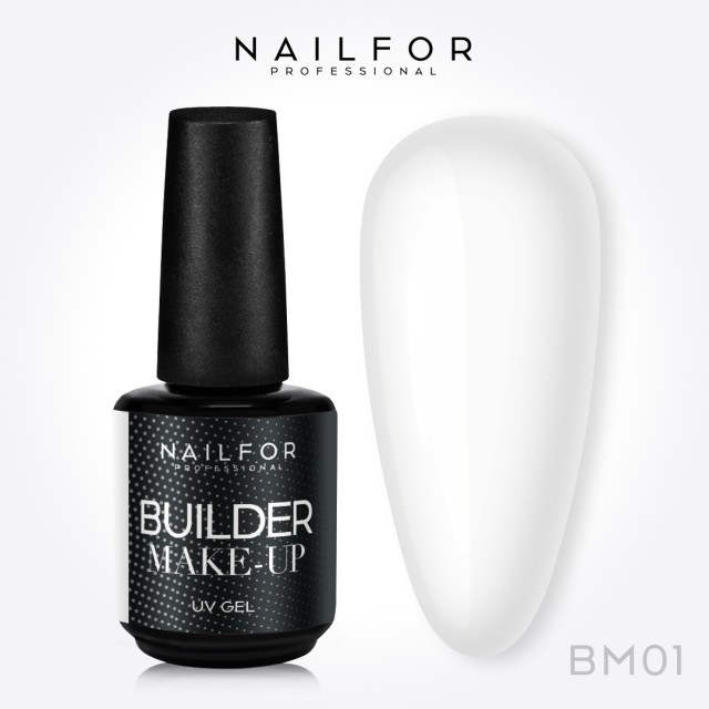 Gel per unghie ricostruzione GEL BUILDER MAKE-UP BM01 Bianco Lattiginoso Nailfor 11,99 €