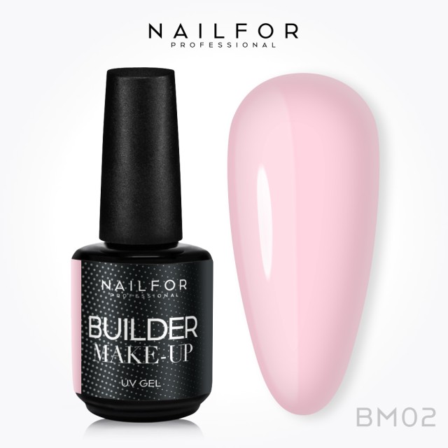 Gel per unghie ricostruzione GEL BUILDER MAKE-UP BM02 Natural Rose Nailfor 11,99 €
